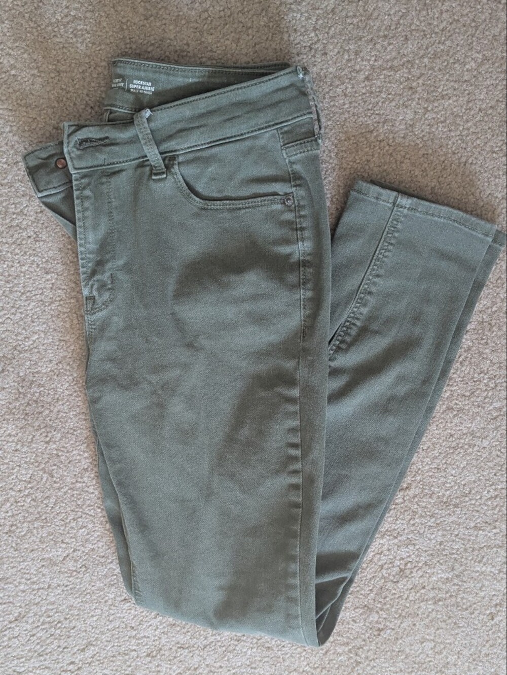 Old Navy Rockstar Super Skinny Jeans — Olive Green